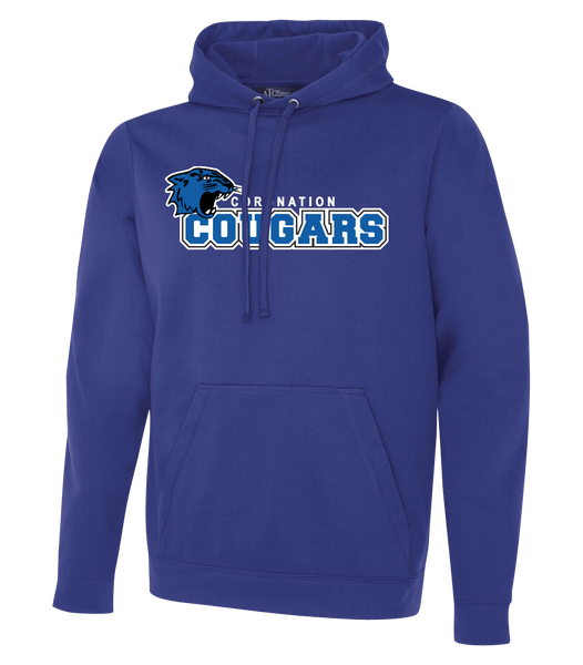 Coronation Cougars Staff Adult Dri-Fit Hoodie With Embroidered Logo