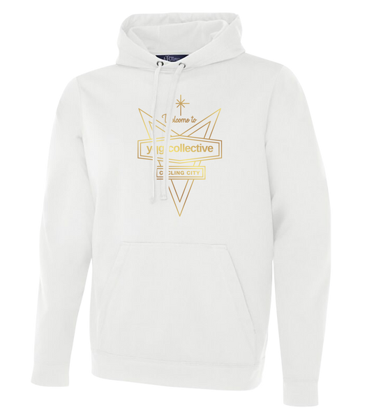 Welcome to YQG Collective Adult Dri-Fit Hoodie with Gold Printed Logo