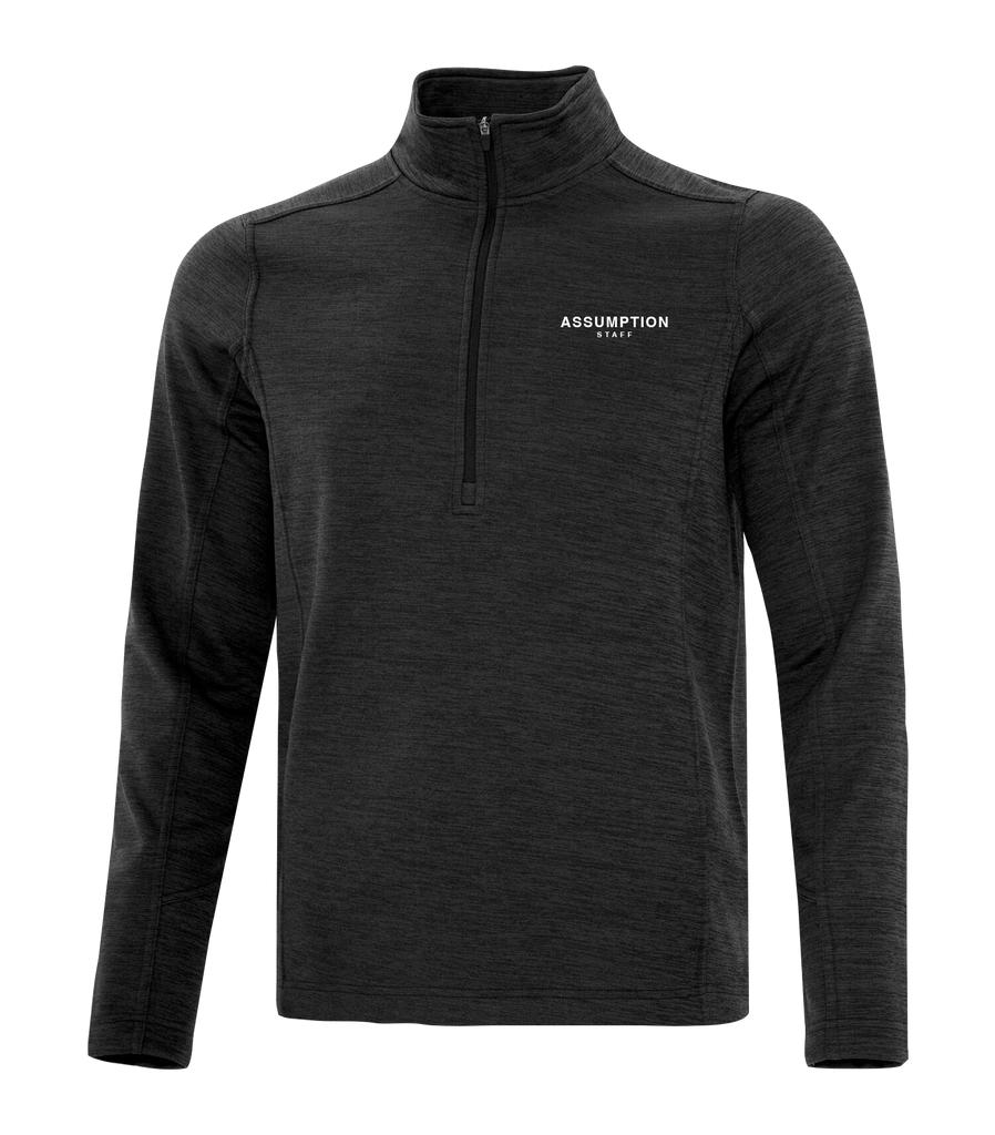 Assumption Staff Adult 1/2 Zip Sweater with Personalized Left Sleeve