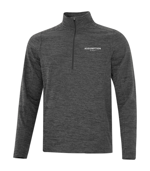 Assumption Staff Adult 1/2 Zip Sweater with Personalized Left Sleeve