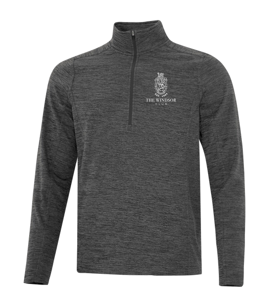 The Windsor Club Adult Vintage 1/2 Zip Sweatshirt with Embroidered Logo