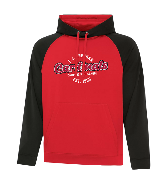 Brennan Cardinals Alumni Adult Two Toned Hoodie with Printed Logo