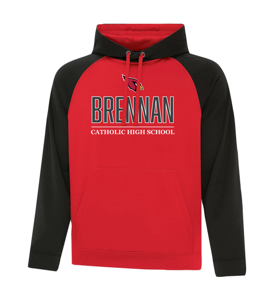 F.J. Brennan Est. 1953 Adult Two Toned Hoodie with Embroidered Applique Logo