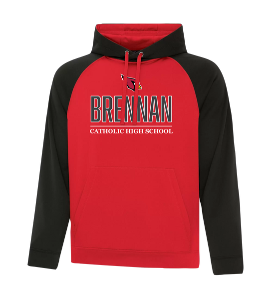 F.J. Brennan Adult Two Toned Hoodie with Embroidered Applique Logo
