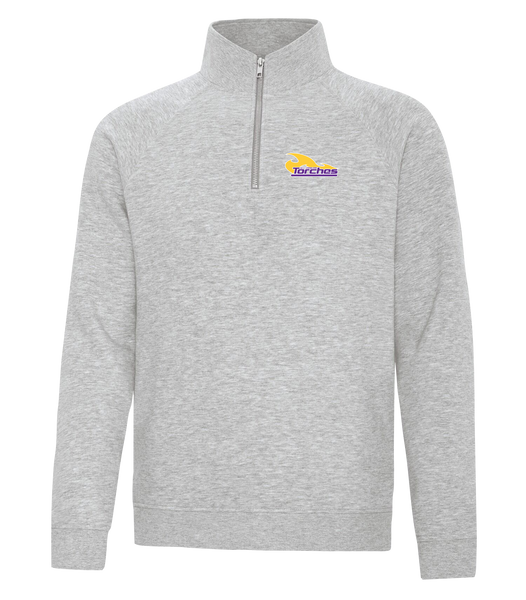 Torches Adult Vintage 1/4 Zip Sweatshirt with Embroidered Logo