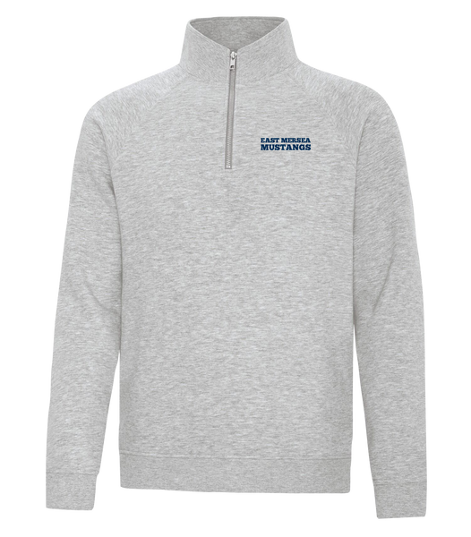 East Mersea Staff Adult Vintage 1/4 Zip Sweatshirt with Embroidered Logo