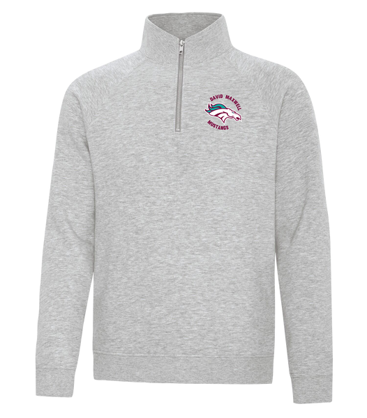 Mustangs Staff Adult Vintage 1/4 Zip Sweatshirt with Embroidered Logo