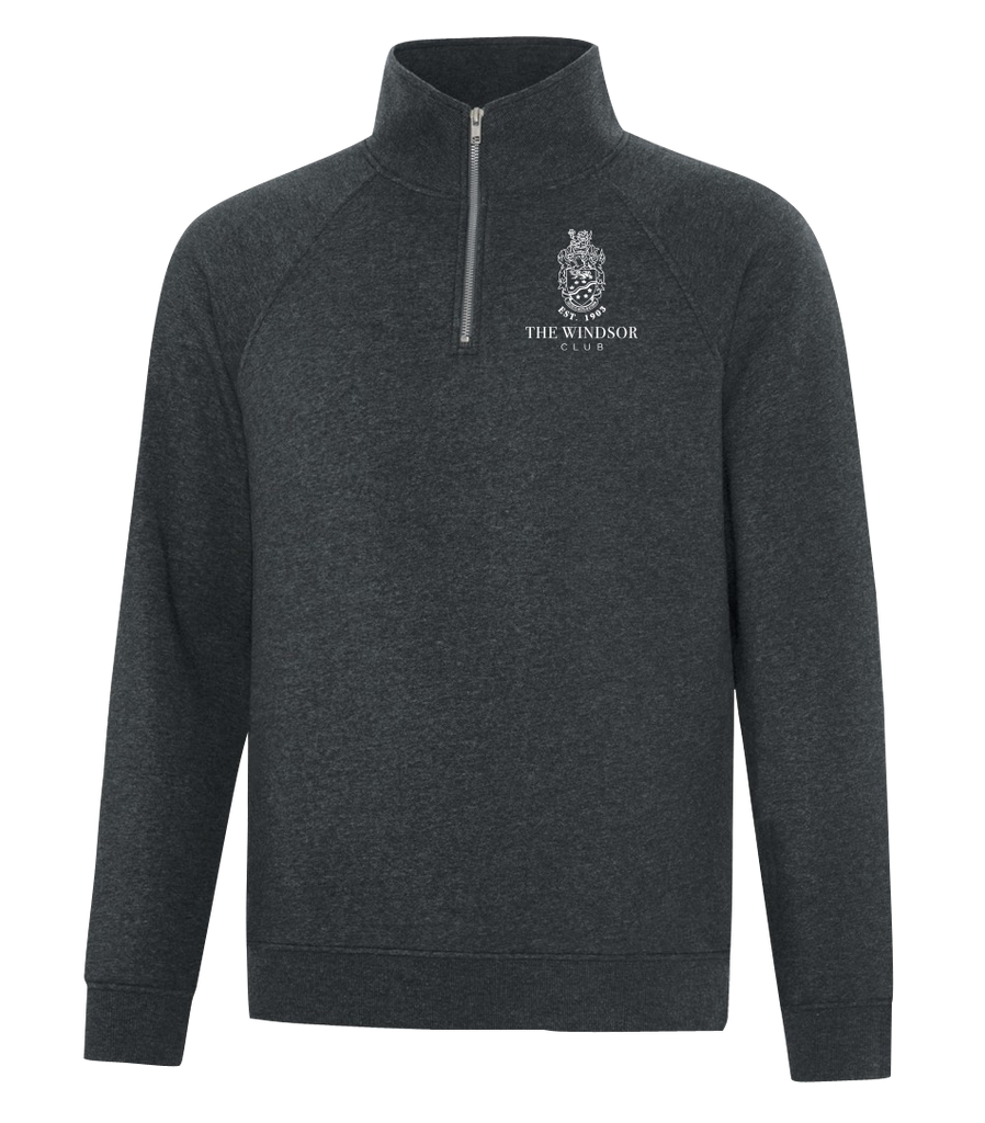 The Windsor Club Adult Vintage 1/4 Zip Sweatshirt with Embroidered Logo