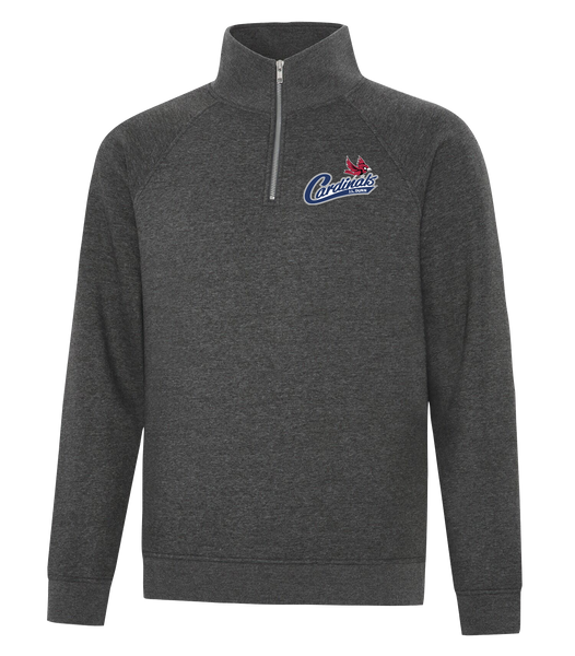 Cardinals Staff Adult Vintage 1/4 Zip Sweatshirt with Embroidered Logo