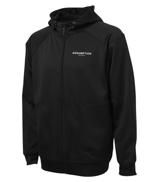 Assumption Staff Adult Hooded Yoga jacket with Embroidered Logo