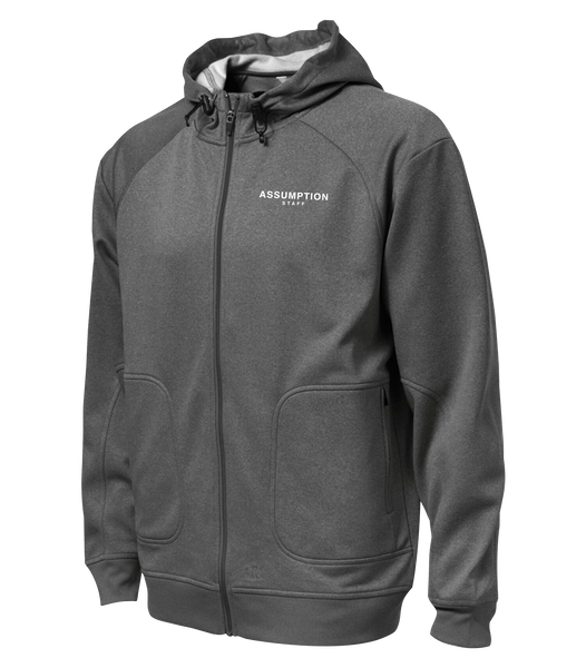 Assumption Staff Adult Hooded Yoga jacket with Embroidered Logo