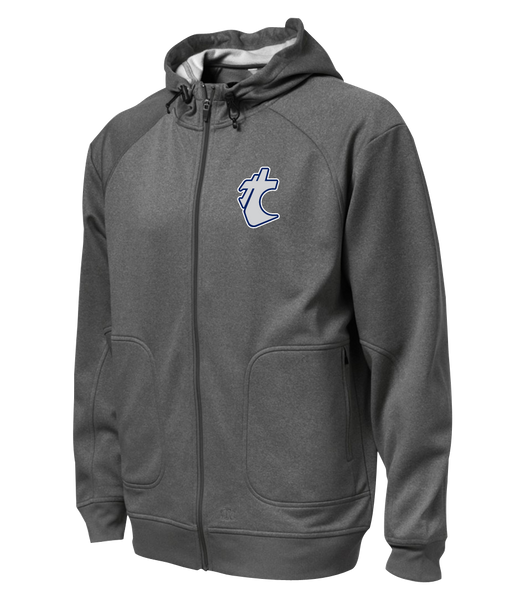 Huskies Staff Adult Hooded Yoga jacket with Embroidered Logo