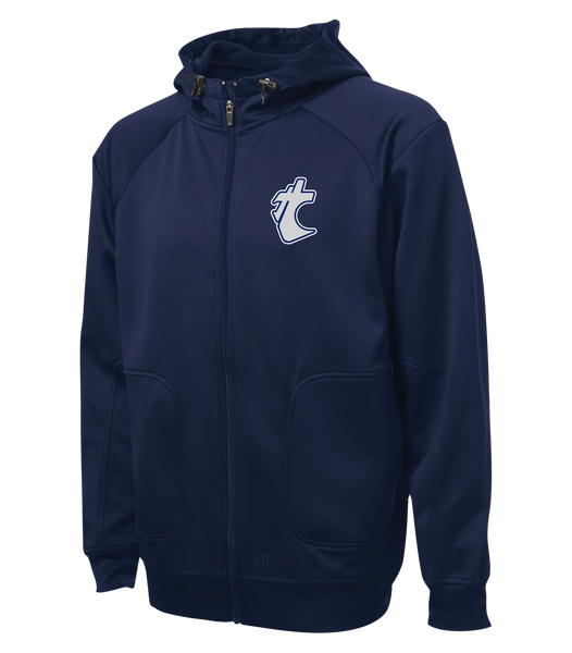 Huskies Staff Adult Hooded Yoga jacket with Embroidered Logo