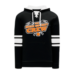 The Road Hockey Crew Adult Stripe Lace Hoodie with Full Colour Logo