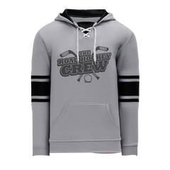 The Road Hockey Crew Adult Stripe Lace Hoodie with One Colour Logo