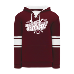 The Road Hockey Crew Youth Stripe Lace Hoodie with One Colour Logo