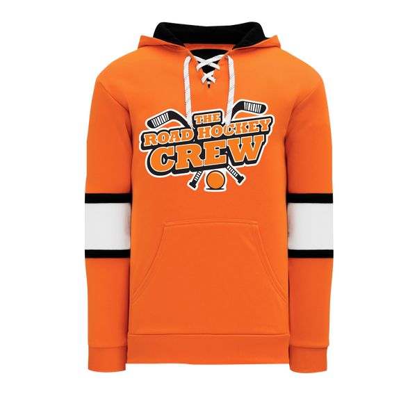 The Road Hockey Crew Adult Stripe Lace Hoodie with Full Colour Logo