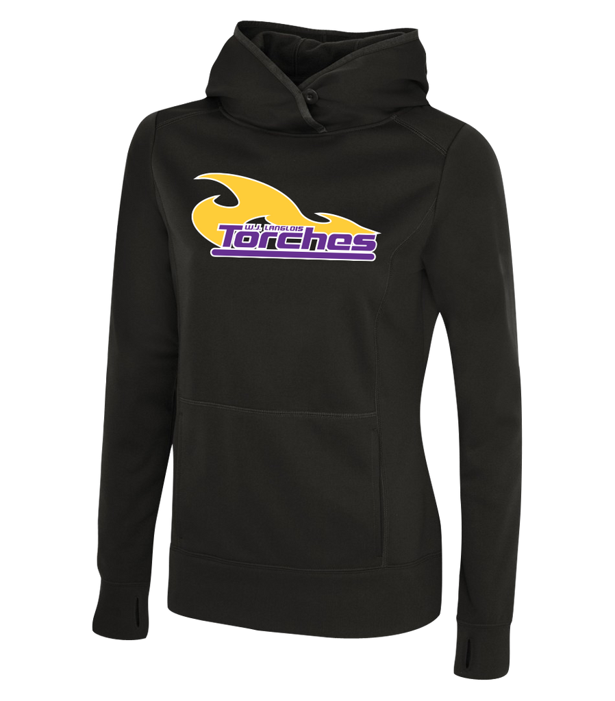 Torches Ladies Dri-Fit Hoodie With Embroidered Logo