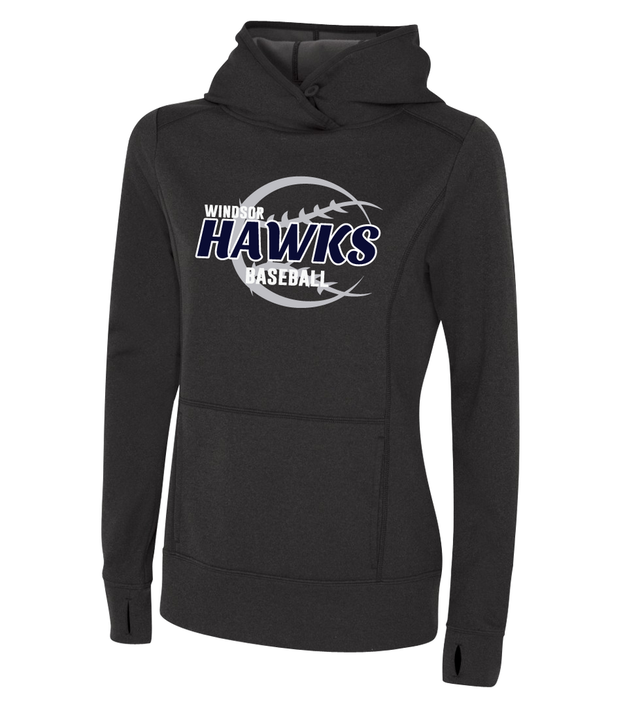 Hawks Baseball Ladies Dri-Fit Hoodie With Printed Logo