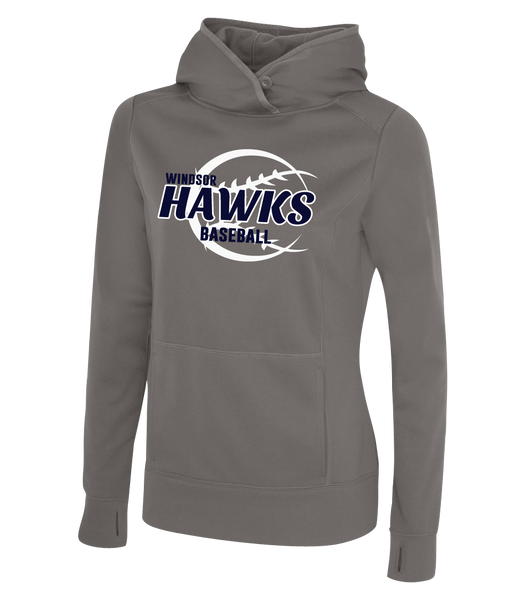 Hawks Baseball Ladies Dri-Fit Hoodie With Printed Logo