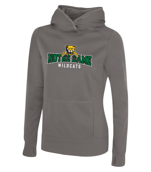 Wildcats Staff Ladies Dri-Fit Hoodie With Personalized Lower Back