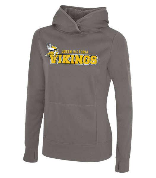 Queen Victoria Ladies Dri-Fit Hoodie With Personalized Lower Back