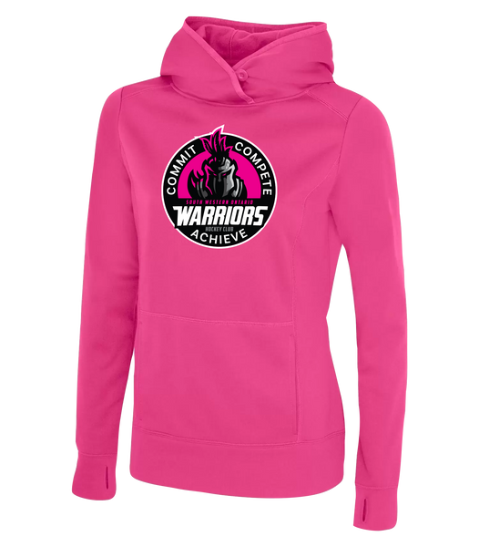SWO Warriors Pink Badge Dri-Fit Hoodie With Printed Logo