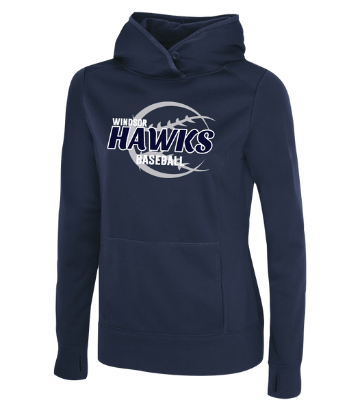 Hawks Baseball Ladies Dri-Fit Hoodie With Printed Logo