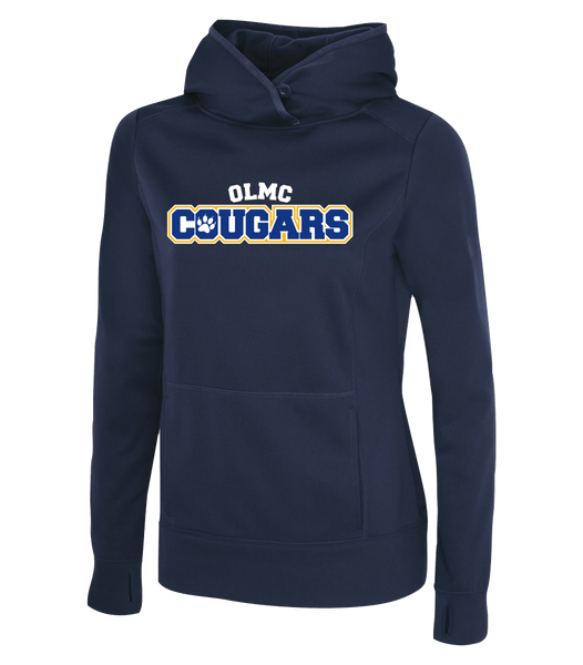 Cougars Staff Ladies Dri-Fit Hoodie With Personalized Lower Back