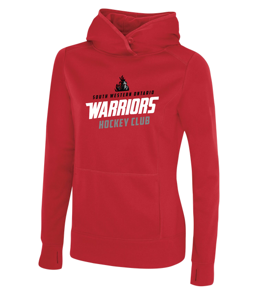SWO Warriors Ladies Dri-Fit Hoodie With Embroidered Applique