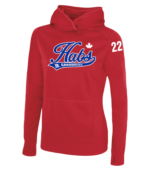 Habs Jr. Canadiens Ladies Dri-Fit Hoodie With Embroidered logo