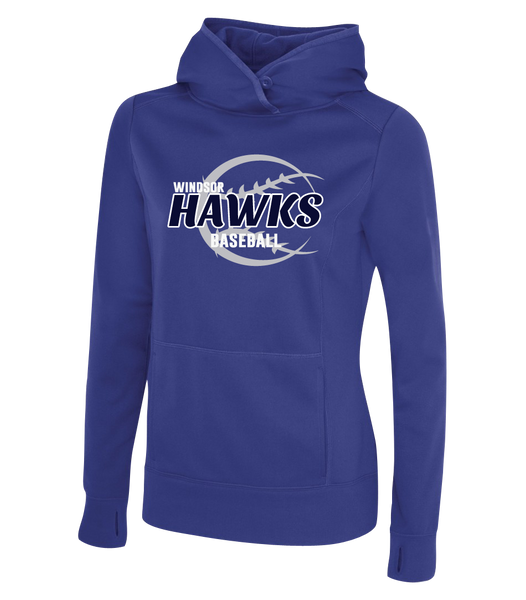 Hawks Baseball Ladies Dri-Fit Hoodie With Printed Logo