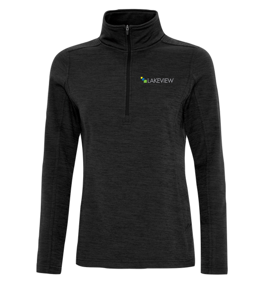 Lakeview Ladies Vintage 1/2 Zip Sweatshirt with Embroidered Logo