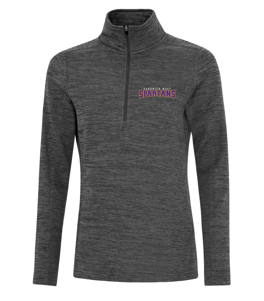 Spartans Staff Ladies Vintage 1/2 Zip Sweatshirt with Embroidered Logo