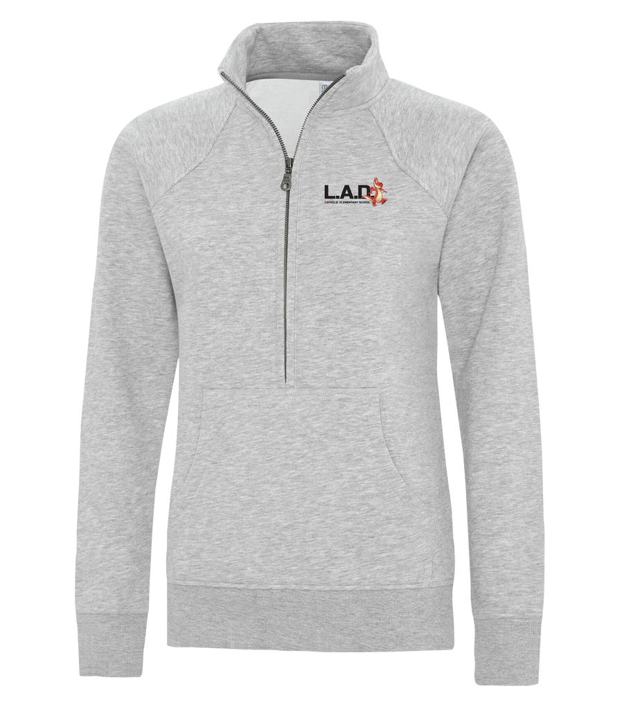 LAD Ladies Vintage 1/4 Zip Sweatshirt with Embroidered Logo