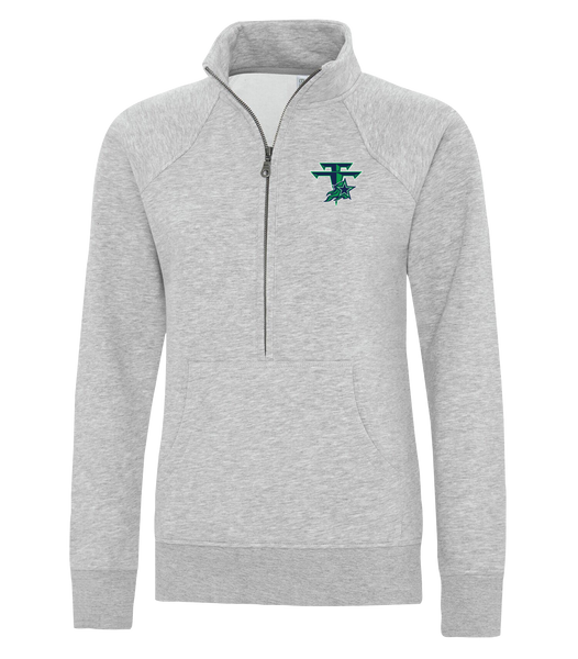 Talbot Trail Staff Ladies Vintage 1/4 Zip Sweatshirt with Embroidered Logo
