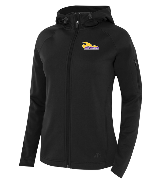 Torches Ladies Hooded Yoga jacket with Embroidered Logo