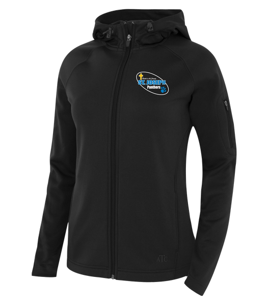 St. Joseph Staff Ladies Hooded Yoga jacket with Embroidered Logo