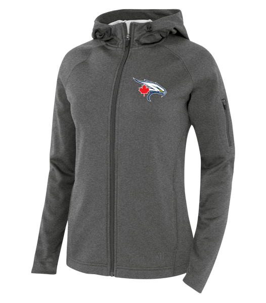 Walker Hawks Ladies Hooded Yoga jacket with Embroidered Logo