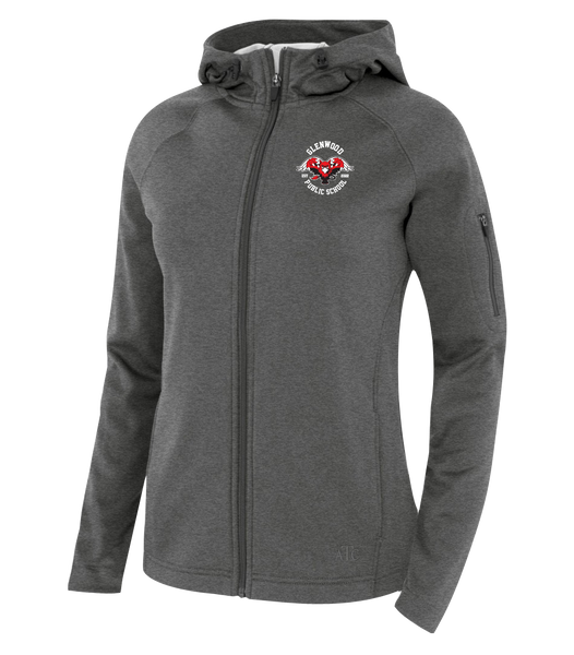 Glenwood Ladies Hooded Yoga jacket with Embroidered Logo