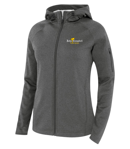 John Campbell Staff Ladies Hooded Yoga jacket with Embroidered Logo