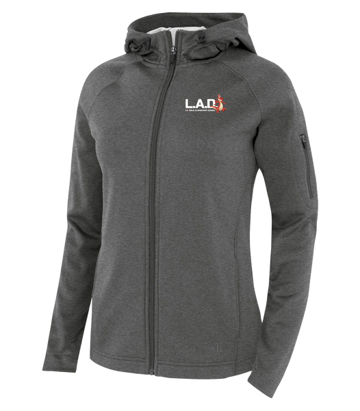 LAD Ladies Hooded Yoga jacket with Embroidered Logo