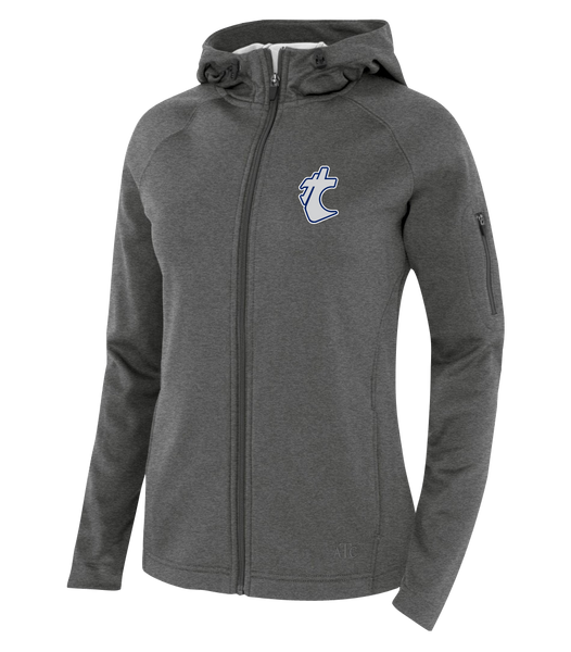 Huskies Staff Ladies Hooded Yoga jacket with Embroidered Logo