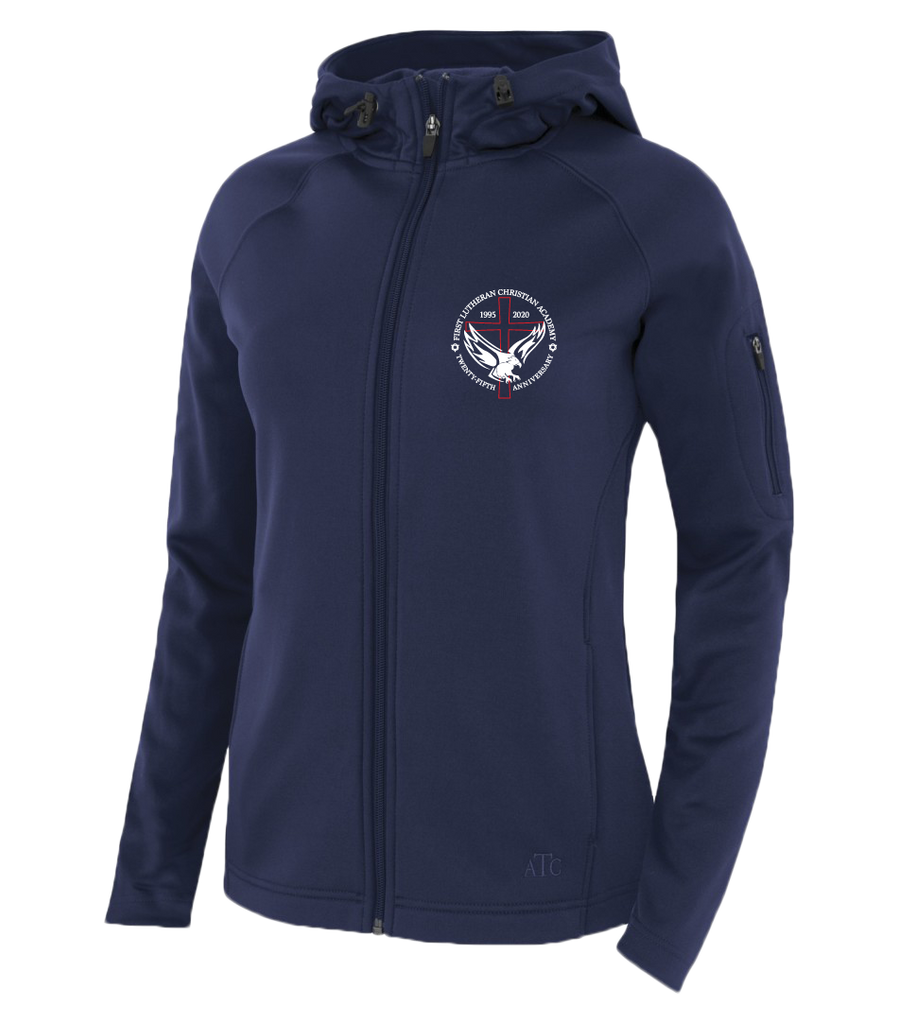 Ladies Hooded Yoga jacket with Embroidered Logo & Personalization