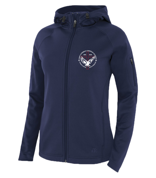 Ladies 25th Anniversary Hooded Yoga jacket with Embroidered Logo & Personalization
