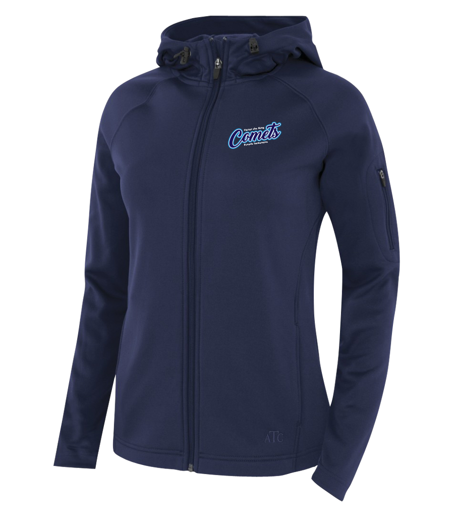 Comets Ladies Hooded Yoga jacket with Embroidered Logo Wear it Proud