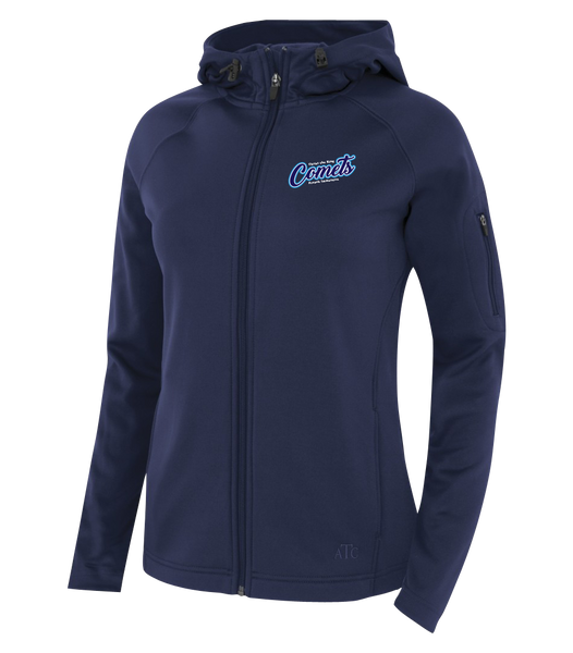 Comets Ladies Hooded Yoga jacket with Embroidered Logo