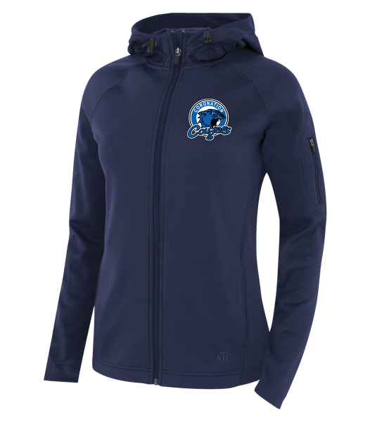 Coronation Cougars Staff Ladies Hooded Yoga jacket with Embroidered Logo