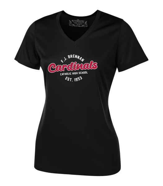 Brennan Cardinals Alumni Ladies Dri-Fit Short Sleeve