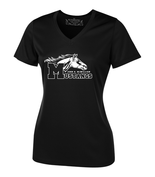 Mustang Staff Ladies 'Alternate Script' Dri-Fit Short Sleeve